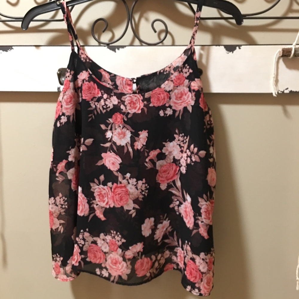 Forever 21 floral crop tank